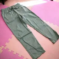 グリーン ワイドパンツ