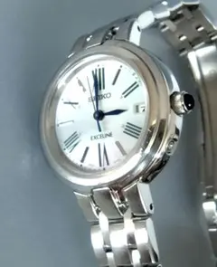 超希少 電池交換済 極上美品 SEIKO セイコー エクセリーヌ ダイヤ 白蝶