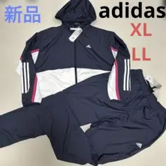 アディダス シャカシャカ　上下セット　裏起毛　XL ウインドブレーカーレディース