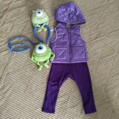モンスターズインク　マイクパスケース　マイクカチューシャ　ブーベスト、ズボン