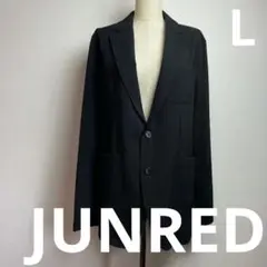 JUNRED メンズ テーラードジャケット L ブラック ビジネス フォーマル