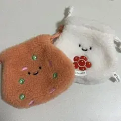 にっこりーノ おむすびのもこもこ巾着 2점 세트