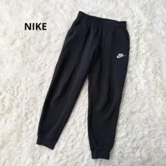 NIKE ナイキ スウェットパンツ 黒 ジョガー 裏起毛 ロゴ刺繍 M ラフ着
