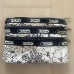 LeSportsac フラワーパターン ポーチ