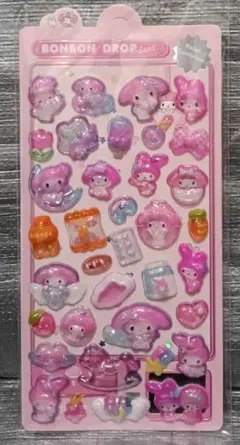 新品未使用　立体シール　ぷっくりシール　一部蓄光　マイメロディ