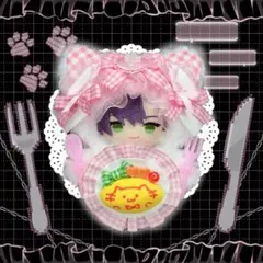 にじぱぺっと 10cm ぬい服 着ぐるみ メイド ピンク 猫耳 にじさんじ