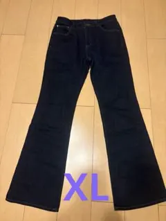 GUブーツカットデニム・フレアデニム ダークブルー