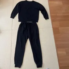 トップバリュ メンズ ルームウェア セットアップ ブラック Sサイズ