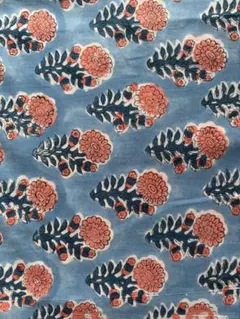 インド綿.ブロックプリント50×110cm(HB3124)