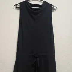 theory luxeノースリーブ マキシ丈ワンピース ブラック フレア 38