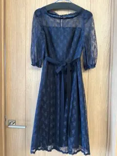 UNIVERVAL MUSE パーティードレス　ネイビー