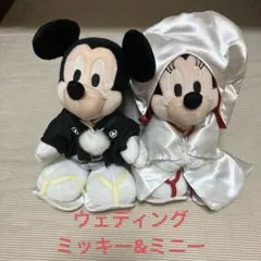 ディズニー ミッキー & ミニー 和装ぬいぐるみ　ウェディング　袴　白無垢