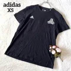 アディダス◇半袖 Tシャツ ロゴプリント ナンバリング ブラック スポーツ XS