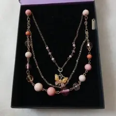 ANNA SUI 蝶モチーフ 2連ネックレス