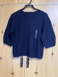 UNIQLO 3Dコットンボリュームスリーブセーター 69 Navy