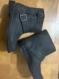 ZARA バックル付き ブラックレザーブーツ 完売品