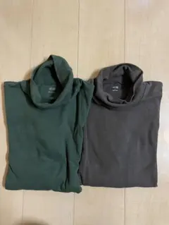 ユニクロ ソフトタッチタートルネックT 2枚セット Lサイズ