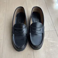 HARUTA ブラック ローファー 23EE 幅広