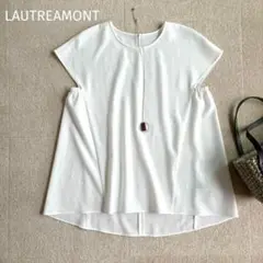 美品♡ロートレアモン＊フレンチスリーブブラウス　白　ホワイト 38　洗える