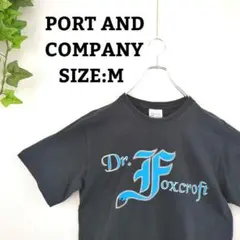 Tシャツ M ビッグプリント ブラック 黒色 輸入 古着 シンプル 夏 半袖