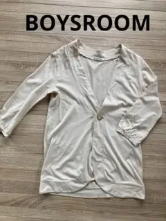BOYS' ROOM クリーム色 七分袖カーディガン