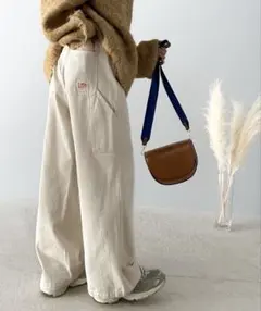 ベージュ デニム ワイド パンツ Javaのサムネイル