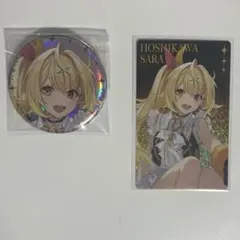 にじさんじ　星川サラ　缶バッジ、トレカセット