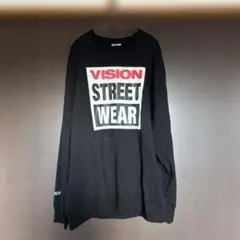 メンズ　3L VISION STREET WEAR 黒色　長袖トレーナー 薄手