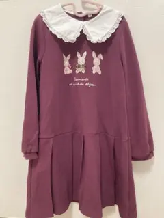 【未使用品】エニィファム ウサギ 長袖 ワンピース 130