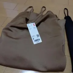 新品タグ付き UNIQLO キャミソールワンピース ブラウン Mサイズ