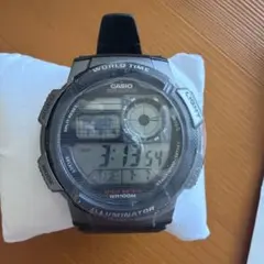 【未使用】CASIO 腕時計 デジタル ワールドタイム AE1000Wのサムネイル