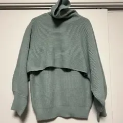 LE FOYER ルフォワイエ ミントグリーン タートルネックニット サイズ38