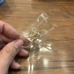 ゴールド花リボンデザインピアス(両耳用)