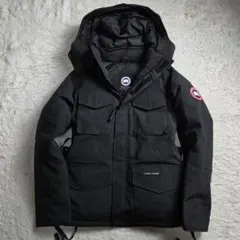 美品 カナダグース カムループス ダウンジャケット フード着脱 実寸M ブラック