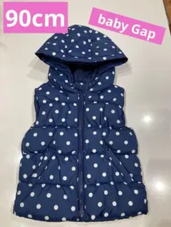 babyGap ネイビー・ドット ダウンベスト 90