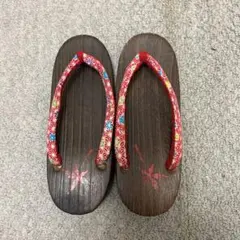 花柄鼻緒の草履 21cm 日本製