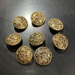 装飾的なボタン 8個セット　ゴールド
