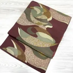 あ*ち様 O-376 名古屋帯 名古屋仕立て 八寸 正絹 着物