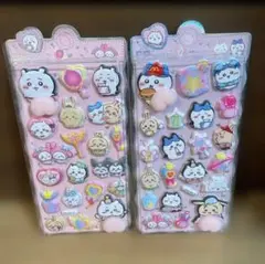 2枚セット ちいかわ おしりぷにぷに立体シール ぷくぷくシール マシュマロシール