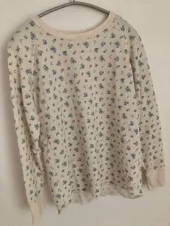 JEMORGAN ワッフル 花柄 ラグラン ロンT