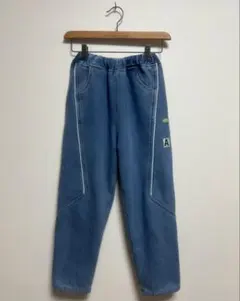 デニムブルー ゴムウエストパンツ