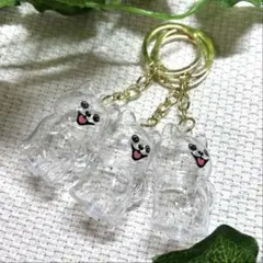 ポメラニアン♡犬形　毛玉収納　キーホルダー　メモリアル用品　愛犬　3個