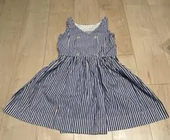 Polo Ralph Lauren 青と白のストライプ ノースリーブワンピース