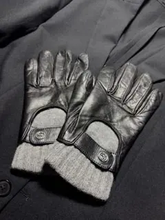 GUCCI グッチ 高級ラムレザー グローブ カシミア100% 24cmのサムネイル