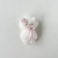 クリーム ぼくねこ 猫 ぬいぐるみ ハンドメイド作家 アートドール a