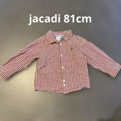 チェック長袖シャツ81cm