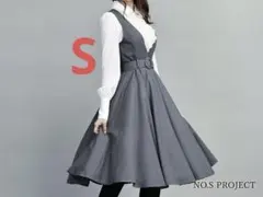 美品◆No.S PROJECT リノンワンピース グレー Sサイズ