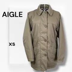 AIGLE エーグル 裏フリースジャケット キルティング カーキ xs