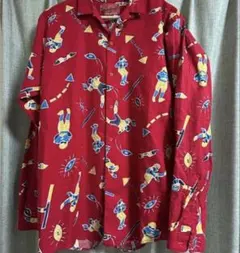 90s Arrow 100%コットン フットボール 総柄シャツのサムネイル
