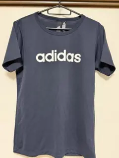 未使用品 adidas Tシャツ ネイビー×ホワイトロゴ レディース